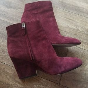 Sam Edelman Wine Suede Boots